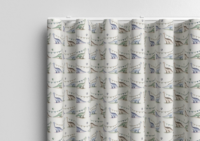 Jurassic Joust, Bunting Knightly - Made to Measure Curtains - Image 13